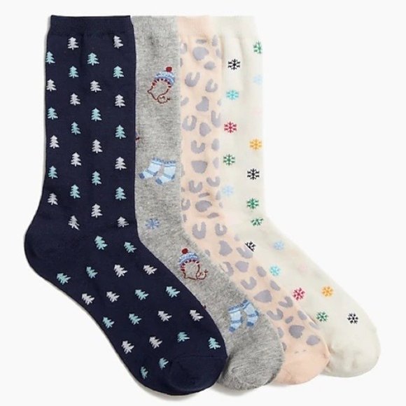 J. Crew Factory Accessories - J Crew Boxed Set Socks 4 Pairs New Women Trouser Accessories Novelty